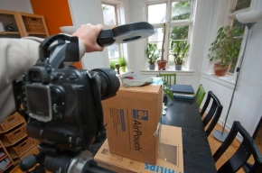 Makeshift tabletop setup Makeshift tabletop setup