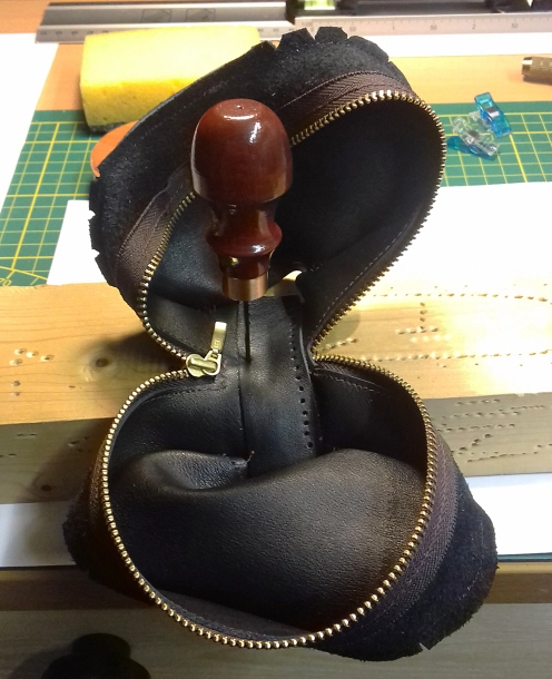 Stitching holes in the back part Stitching holes in the back part