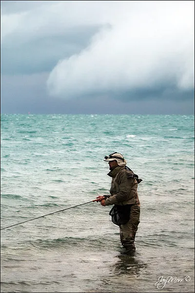 User submitted picture: Fly fishing for huge Lake...